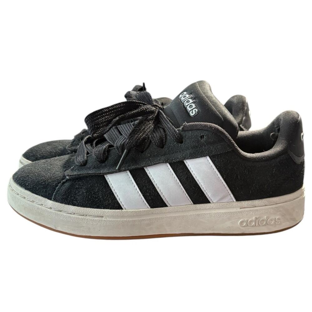 Adidas Grand Court Alpha Retro Y2K Soccer Style Sneakers Men 8.5 Black White